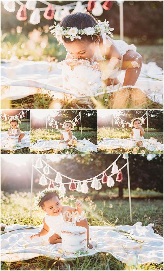 1st Birthday Park Photoshoot, Outdoor Cakesmash Shoot, First Birthday Cake Smash Photoshoot Outdoor, Picnic First Birthday Photoshoot, Boho One Year Old Birthday Photos, Outdoor Boho Cake Smash, Boho Birthday Pictures, Smash Cake Birthday Pictures, First Birthday Cake Smash Outdoor