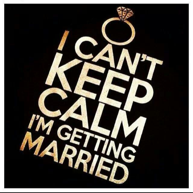 i can't keep calm, i'm getting married printed on a black shirt