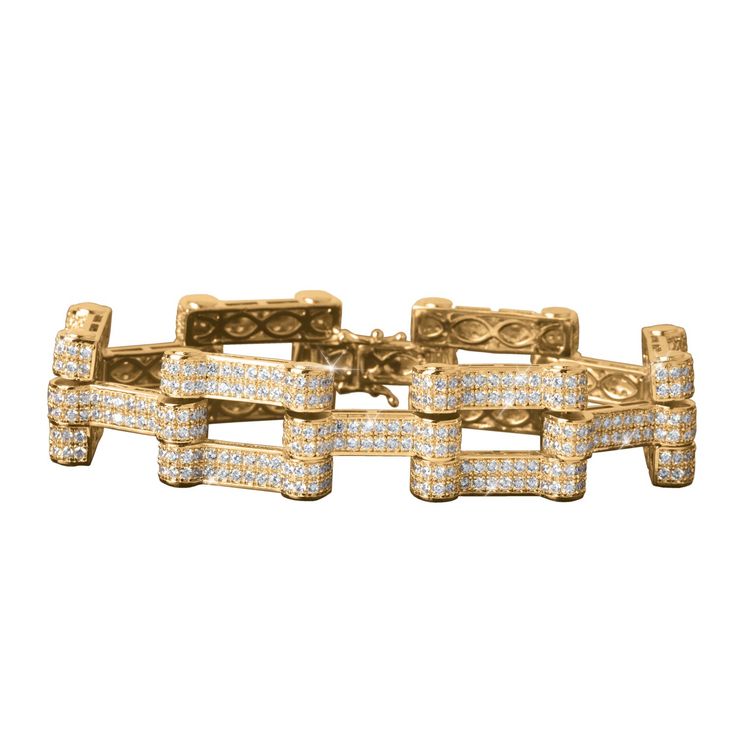 The fire and brilliance of the Diamondeau® - the Supreme Diamond Alternative will look great with everything. You’ll be certain to make a real impression with this stylish Compton bracelet. This on-trend look has a gold plated finish and has been set with over 645 Diamondeau® - the Supreme Diamond Alternative - what’s not to like? Using the finest materials finished to the highest standards, Timepieces International has developed a vast range of watches and accessories that provide a purposeful,