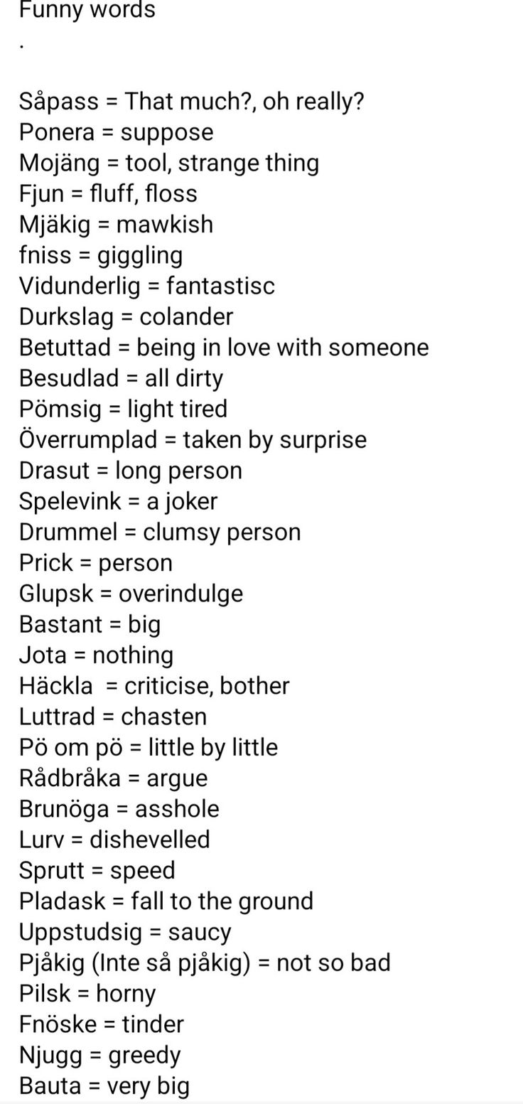 a list of words that are in the same language, with different font and numbers