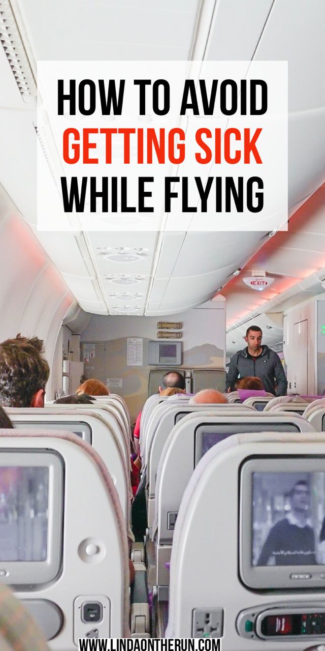 an airplane with the words how to avoid getting sick while flying