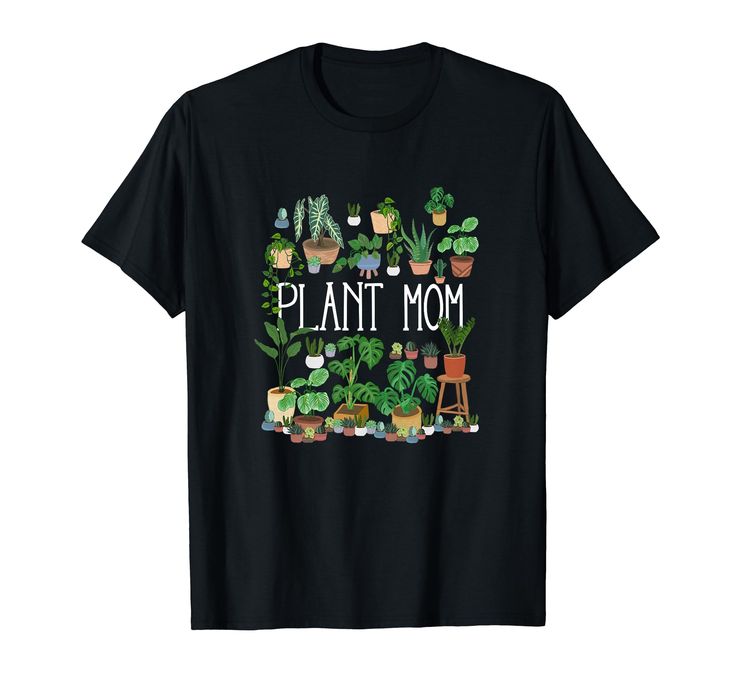 PRICES MAY VARY. This funny plant lover gardener design reads "plant mom". It's great for mothers day or valentines day. Lightweight, Classic fit, Double-needle sleeve and bottom hem Plant Tee Shirts, Plant Lady Shirt, Plant Lover Tshirt, Green Plants Print T-shirt For Gardening, Women's Plant Print T-shirt, Plant Mom, Plant Lover, Branded T Shirts, Top Styles