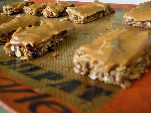 some food is sitting on top of a baking sheet and ready to be baked in the oven