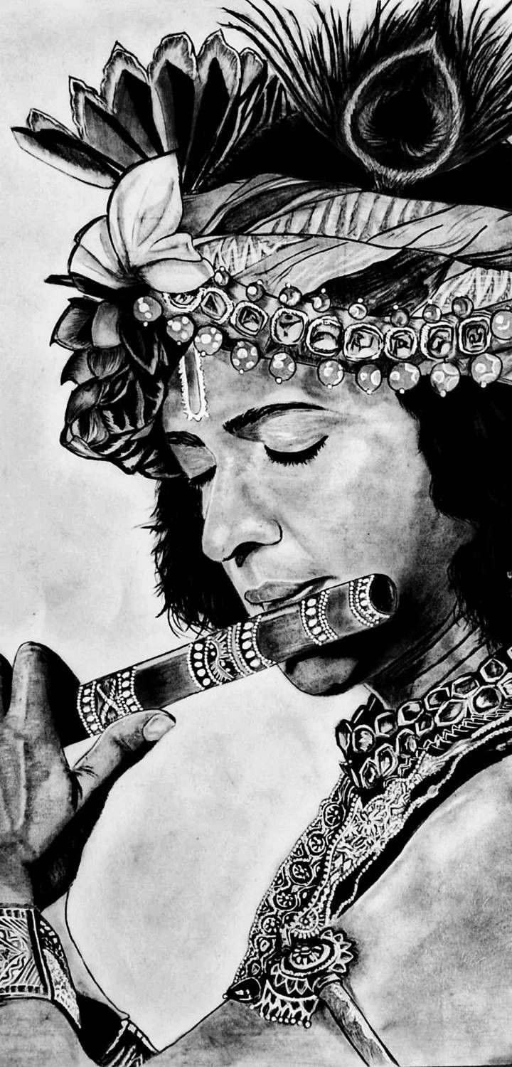 Lord Radha Krishna Drawing Sketch, Rajeshthani Painting, Dwarkadhish Drawing, Krishna Portrait Sketch, Radhakrishn Drawing, Radha Krishna Pencil Sketch, Radha Krishna Drawing Sketch, Shri Krishna Flute, Krishna Art Drawing