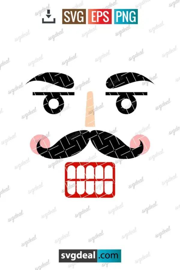 an image of a face with a mustache