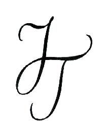 the letter f is in cursive writing and it appears to be black ink