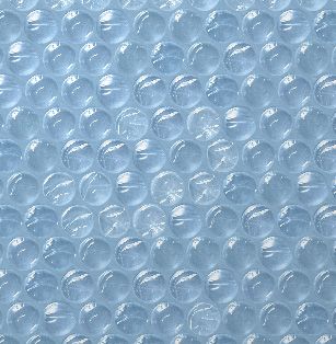 the texture of plastic bubble wrap is blue