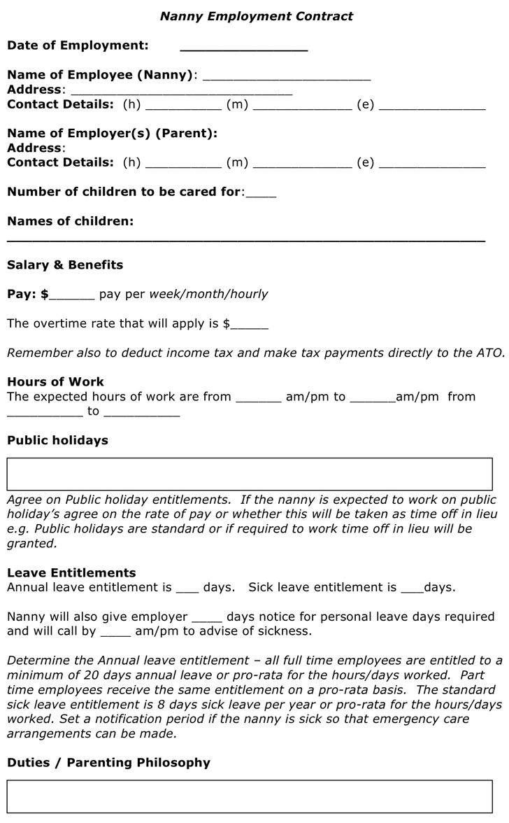 the employment form is shown in this document