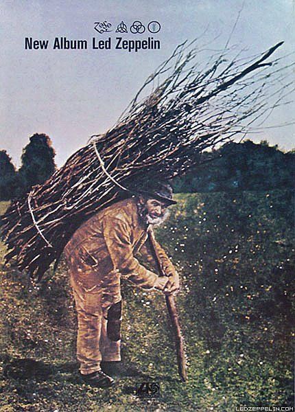 an old man carrying branches on his back