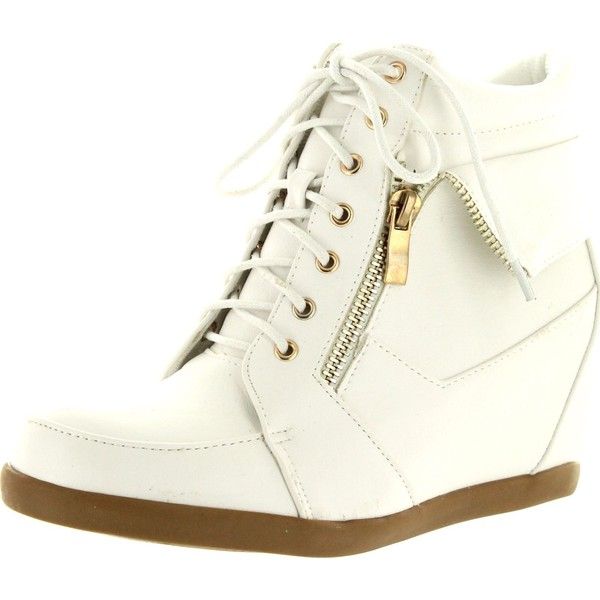 Top Moda Womens Peter-30 Fashion Sneakers White 9 ($40) �❤ liked on Polyvore featuring shoes, sneakers, white sneakers, wedge sneakers, wedge trainers, wide flat shoes and wedge flats Wedged Sneakers, White Wedge Sneakers, White Wedge Shoes, Wedge Tennis Shoes, High Heels For Kids, Sneakers Aesthetic, Kids Ankle Boots, High Top Wedge Sneakers, Kids Heels