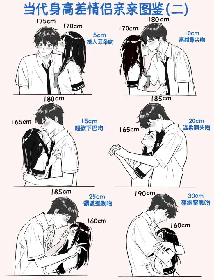 a couple kissing each other in different ways, with the caption's written below