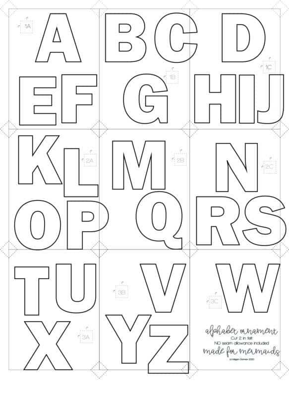 the alphabet is cut out and ready to be colored