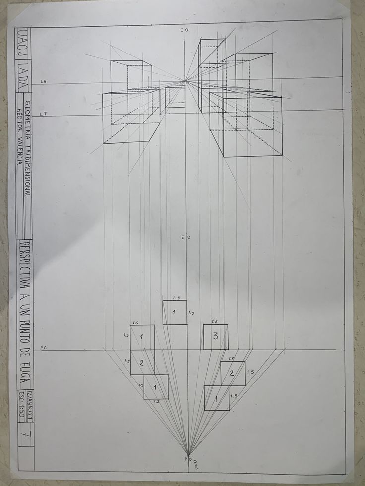 an architectural drawing with lines and boxes on it