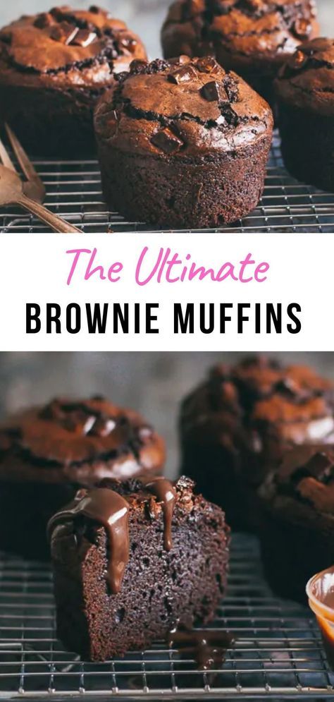 the ultimate chocolate brownie muffins