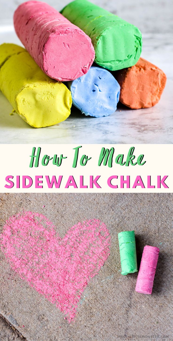 how to make sidewalk chalk in the shape of a heart