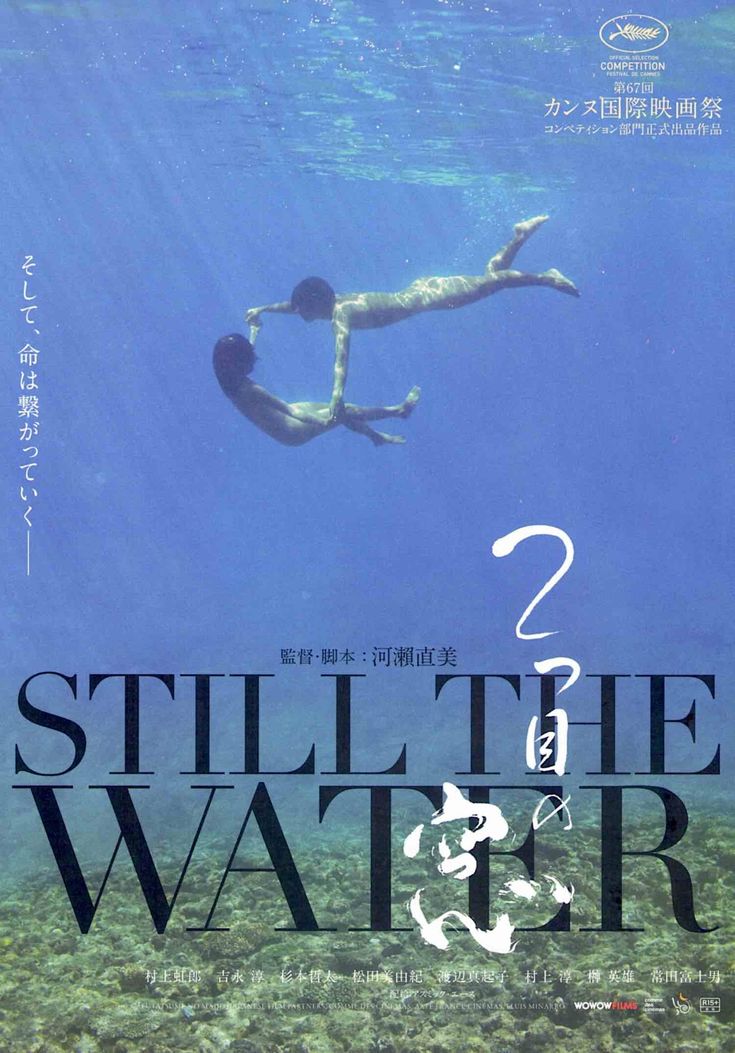 the movie poster for 2 still life water is shown in english and chinese characters are depicted