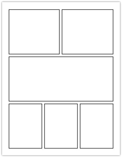 a four panel comic strip template