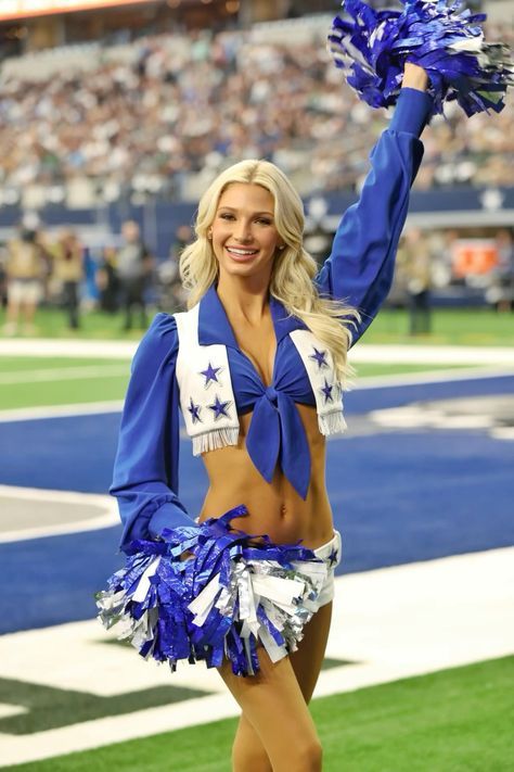 a cheerleader at a football game