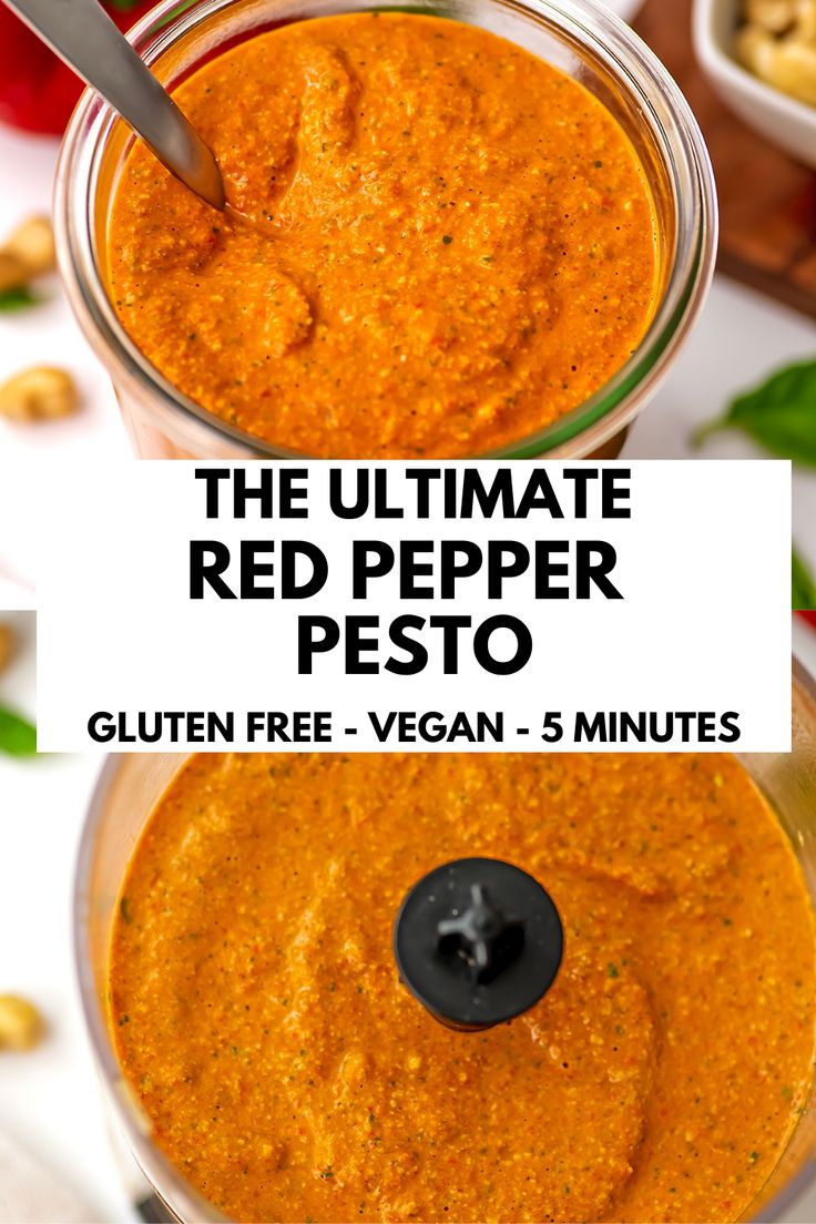 the ultimate red pepper pesto recipe in a jar