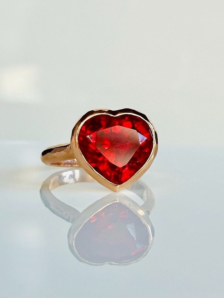 Heart-shaped 14k Gold Ruby Promise Ring, Luxury Red Rings For Valentine's Day, 14k Gold Heart Cut Ruby Ring For Valentine's Day, Ruby Heart Ring For Valentine's Day, Valentine's Day Ruby Heart Ring In Fine Jewelry Style, Luxury Red Ruby Ring For Valentine's Day, Luxury Heart Cut Ruby Ring, Valentine's Day Ruby Heart Ring Fine Jewelry, Valentine's Day 14k Gold Heart Cut Ruby Ring