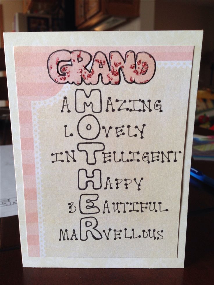 a handmade greeting card with the words grand