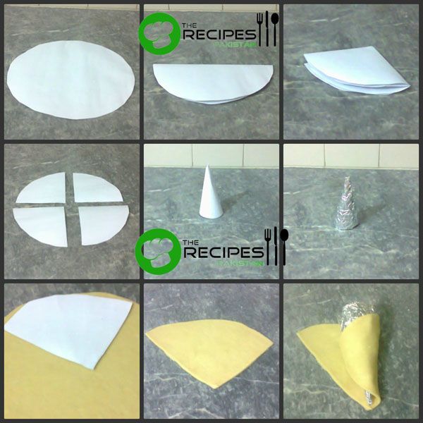 the steps to make a paper cone christmas tree