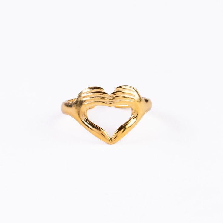 Description Stainless Steel Ring Material Stainless steel Size Adjustable Colors Gold Stackable Stainless Steel Rings, Minimalist Metal Promise Ring, Tarnish Resistant Stainless Steel Ring For Anniversary, Stainless Steel Open Ring For Promise Occasion, Nickel-free Stainless Steel Ring, Metal Rings For Anniversary On Valentine's Day, Gold Stainless Steel Promise Ring, Heart-shaped Metal Rings For Anniversary, Elegant Heart Shaped Metal Rings