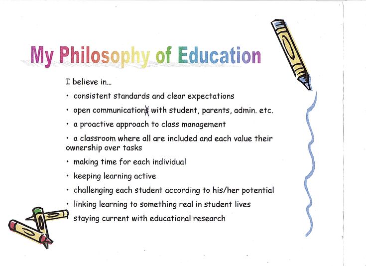 a piece of paper with writing on it that says, my philosophy of education i believe in