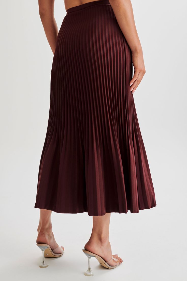 Twyla Pleated Suiting Maxi Skirt - Plum Full Pleated Skirt, Maxi Skirts Winter, Feminine Fitted Pleated Maxi Skirt, Chic Brown Pleated Maxi Skirt, Elegant Non-stretch Pleated Maxi Skirt, Relaxed A-line Pleated Maxi Skirt, Voluminous A-line Pleated Maxi Skirt, Cocktail Dress Prom, Beige Dresses