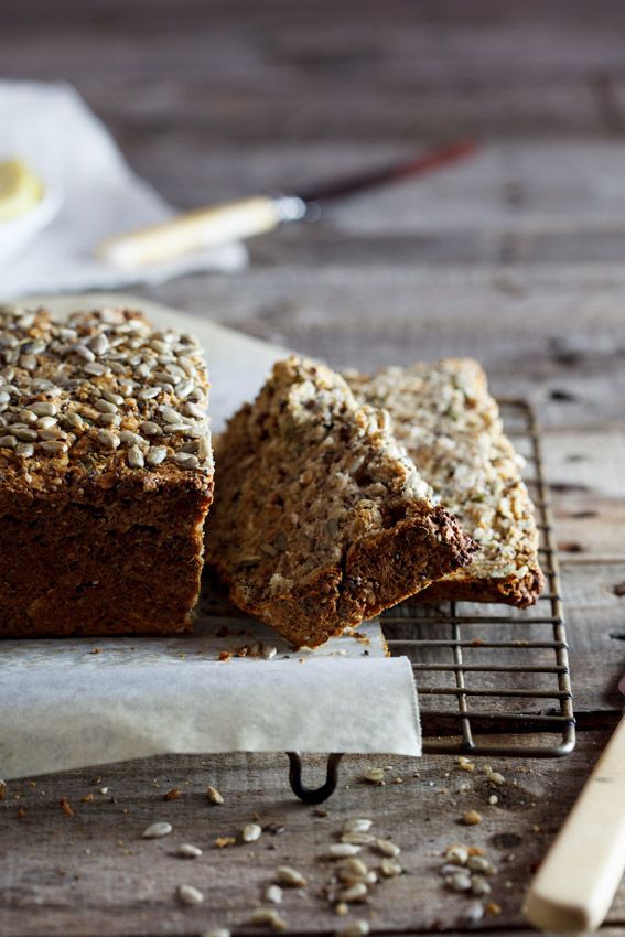 two pieces of bread sitting on top of a cooling rack