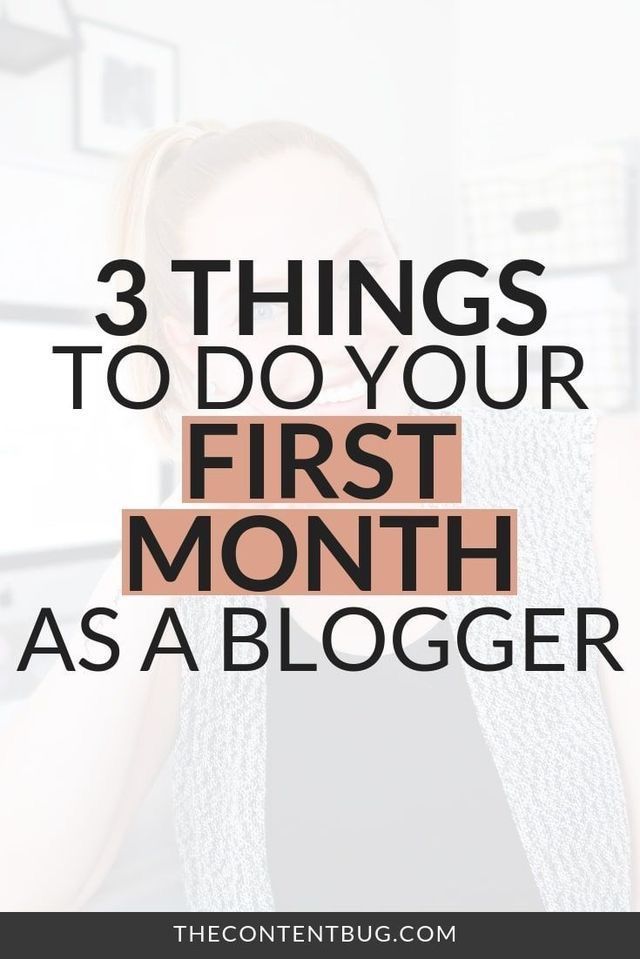 a woman holding her head with the words 3 things to do your first month as a blogger