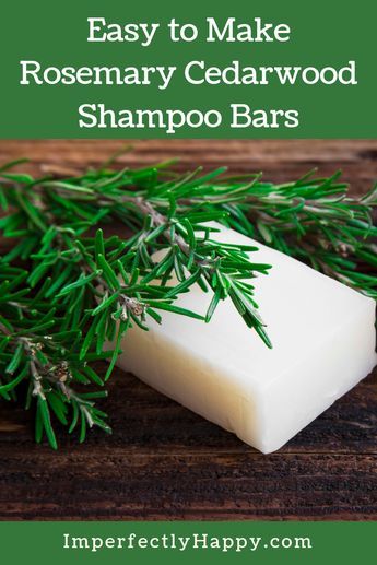 rosemary cedarwood shampoo bar with text overlay