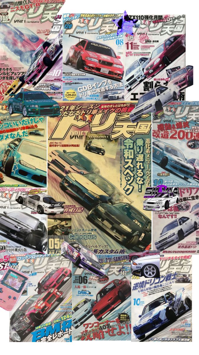 many different cars are shown in this collage with the same color and size as each car