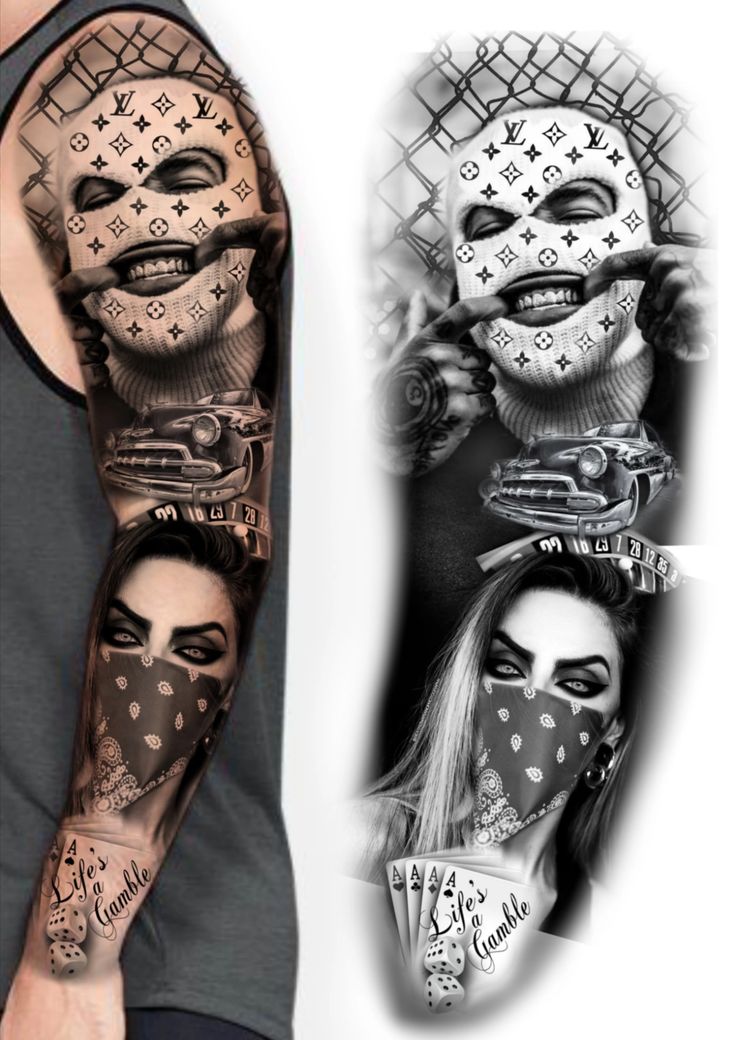 I will create your unique tattoo design Chicano Arm Sleeve, Chicano Gangster Tattoo Designs, Chicano Arm Tattoo, Gangster Tattoos Designs For Men, Chicano Leg Sleeve, Chicano Sleeve Tattoo, Legs Tattoo Men, Gangster Tattoo Design, Chicano Tattoo Design Ideas