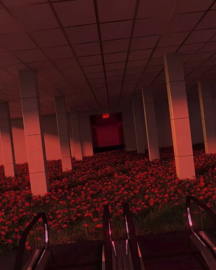 Flower Liminal Space, Liminal Space Garden, Weird Core Background, Backrooms Background, Flower Corridor, Backrooms Aesthetic, Back Rooms, Dreamscape Architecture, Dreamcore Aesthetic