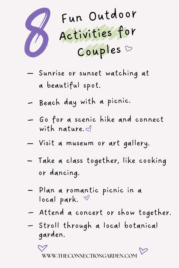 Explore the outdoors with your partner through our 8 Fun Outdoor Activities for Couples. Perfect for those seeking adventure and connection. Check out our blog for these and more engaging, relationship-enriching ideas. #couplestherapy #relationshipadvice #conflictresolution #personalgrowth #selfimprovement #relationshiptools #healthyrelationships #deepconversationstarters #emotionalintimacy #relationshipgrowth #relationshipgoals #Deeperconversationstarters💟#LoveStory #RomanticEncounters #HeartfeltConnections #DateNightIdeas #SoulmateSearch #FlirtyFridays #CandlelitDinners #StarryEyedMoments #LoveQuotes #DreamyDates #WhisperedPromises #AmourAdventures Relationship Exercises For Couples, Couples Activity Ideas Relationships, Summer Couple Activities, Summer Activities Couples, Couple Content Ideas, Summer Activities For Couples, Couples Ideas Activities, Couple Ideas Activities, Relationship Activities Couples