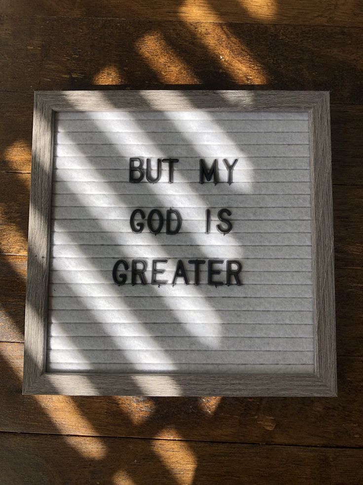 a sign that says, but my god is greater