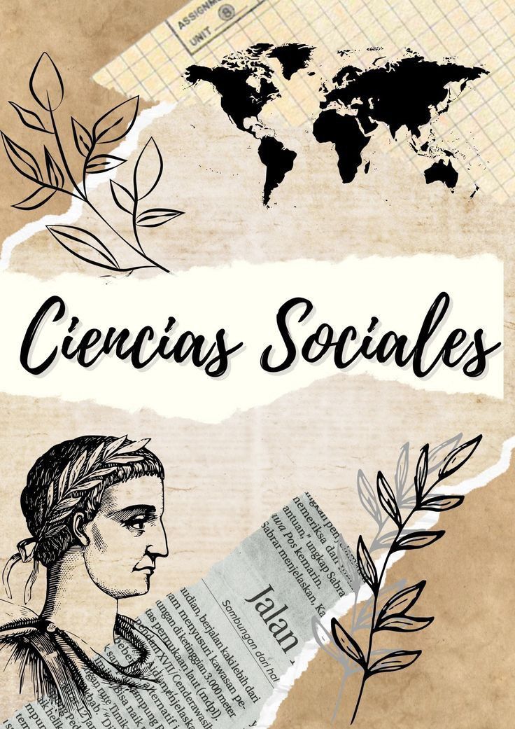 an old book cover with the words cuecias sociales on it and a drawing of a woman's face