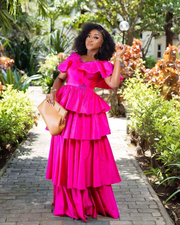 Ini Edo- Keeping It Colorful For The Weekend Flare Long Dress, 15 Outfits, Dress Celebrity, Stylish Naija, Instagram Dress, Maxi Styles, Instagram Outfits, Next Clothes, Gowns Of Elegance