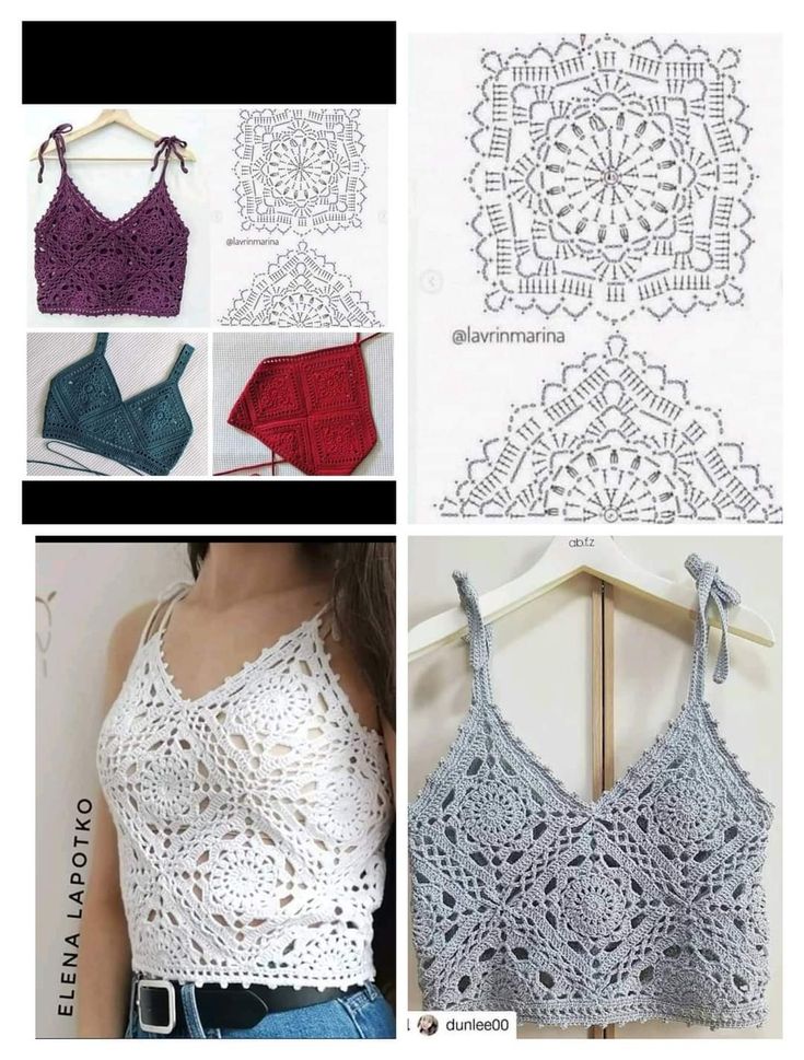 crochet patterns for bras and tank tops