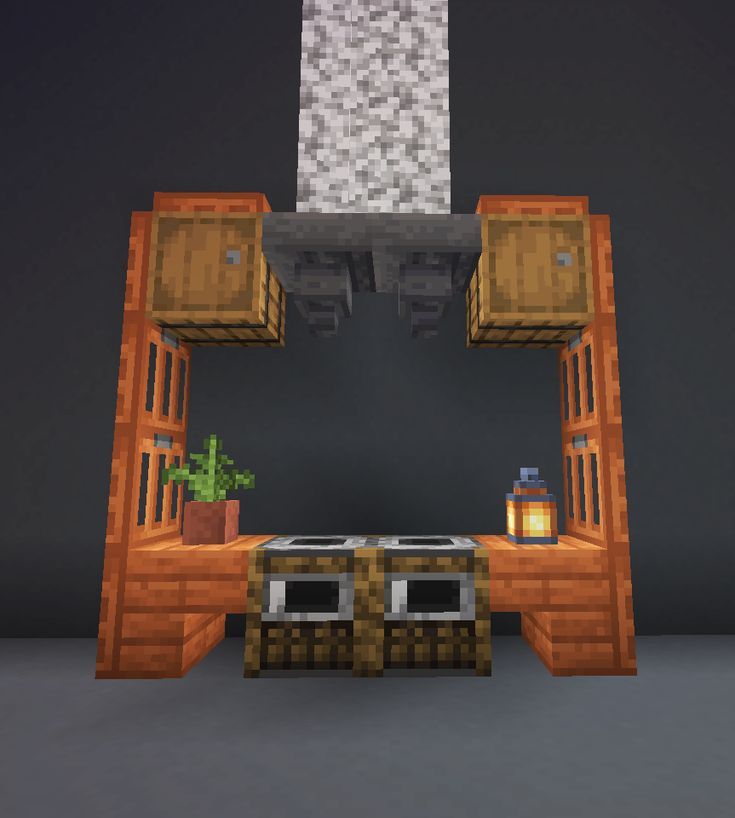 Simple Minecraft kitchen made out of Acacia wood Minecraft Acacia, Wood Stove Kitchen, Kitchen Minecraft, Minecraft Kitchens, Minecraft Building Blueprints, Minecraft Garden, Stove Kitchen, Minecraft Mansion, Minecraft Interior