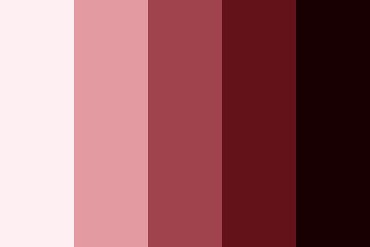 red and pink color swatches with the same hues as well as different shades