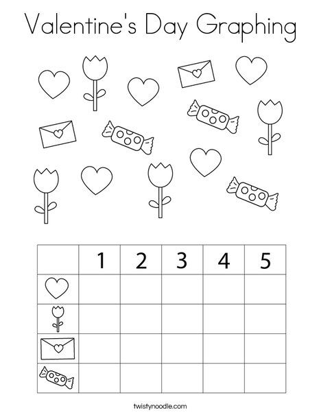 valentine's day graphing worksheet