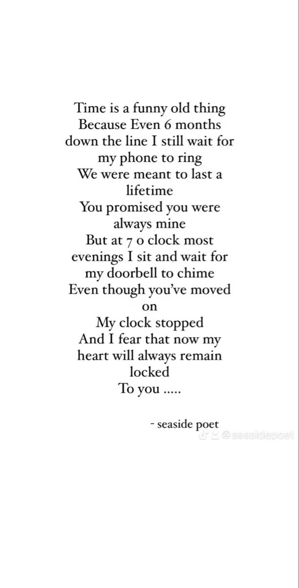 a poem written in black and white with the words time is a funny old thing