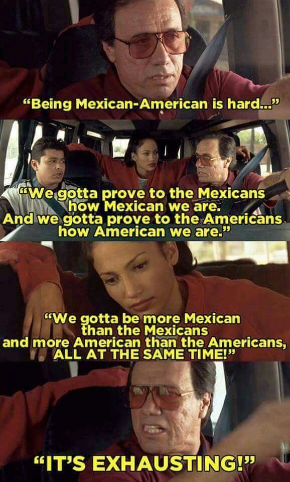 an image of two people in the back seat of a car with text that reads mexican americans