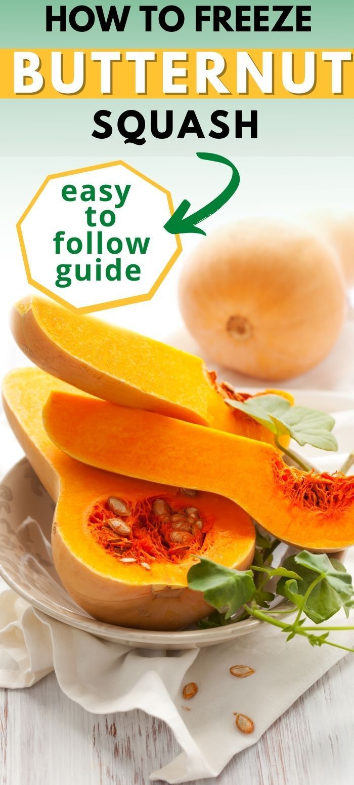 how to freeze butternut squash on a plate with text overlay that reads, how to freeze butternut squash easy to follow guide