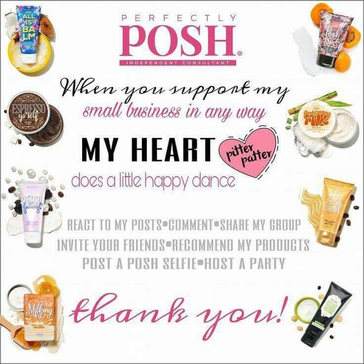 a poster with the words, thank you posh and other things to be taken