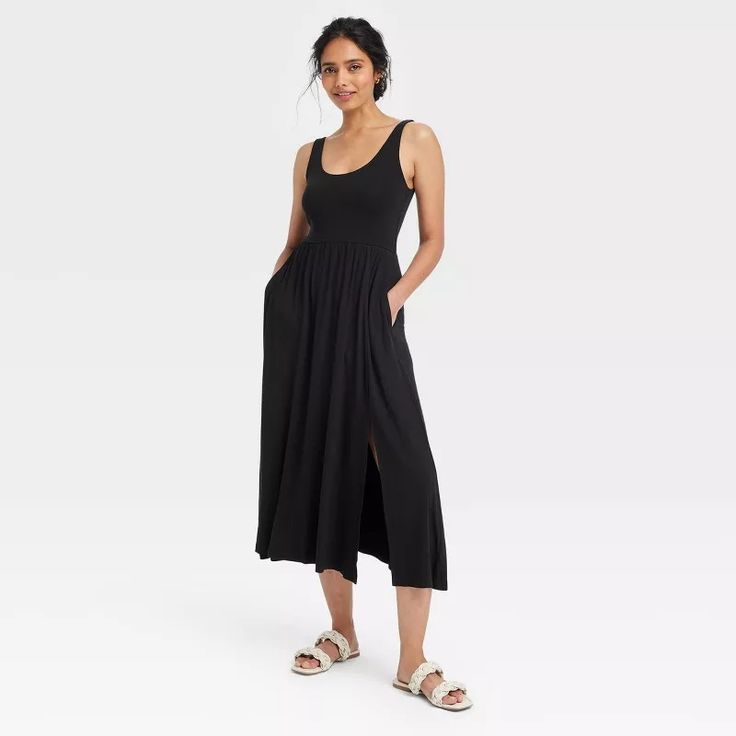 Women's Midi Ballet Dress - A New Day™ Cream Xs : Target Stretch Mid-length Maxi Dress For Summer, Casual Longline Midi Dress With Side Slits, Casual Solid Midi Dress With Side Slits, Spring Longline Stretch Midi Dress, Summer Longline Midi Dress With Side Slits, Solid Stretch Midi Dress For Loungewear, Longline Midi Dress For Summer, Longline Summer Midi Dress With Side Slits, Spring Midi Dress With Side Slits For Loungewear