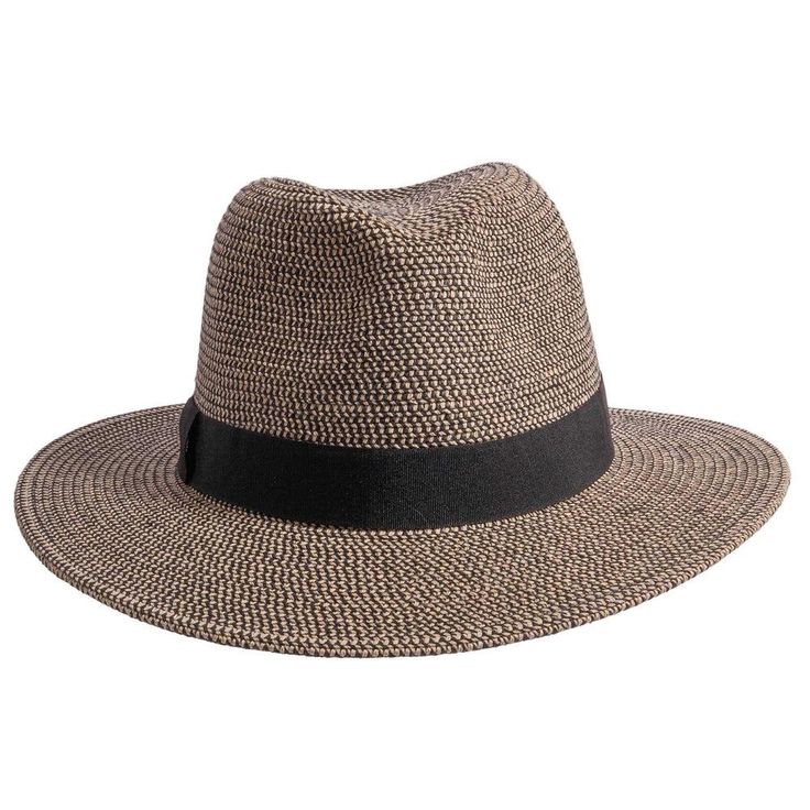 Nero | Womens Fedora Straw Sun Hat – American Hat Makers Black Paper Straw Hats For Summer, Elegant Woven Straw Hat For Travel, Chic Braided Hat With Flat Brim, Elegant Braided Hat With Curved Brim, Black Paper Straw Hat For Vacation, Adjustable Black Straw Fedora, Black Brimmed Paper Straw Hat, Elegant Braided Straw Hat With Short Brim, Elegant Fedora Straw Hat Made Of Paper Straw