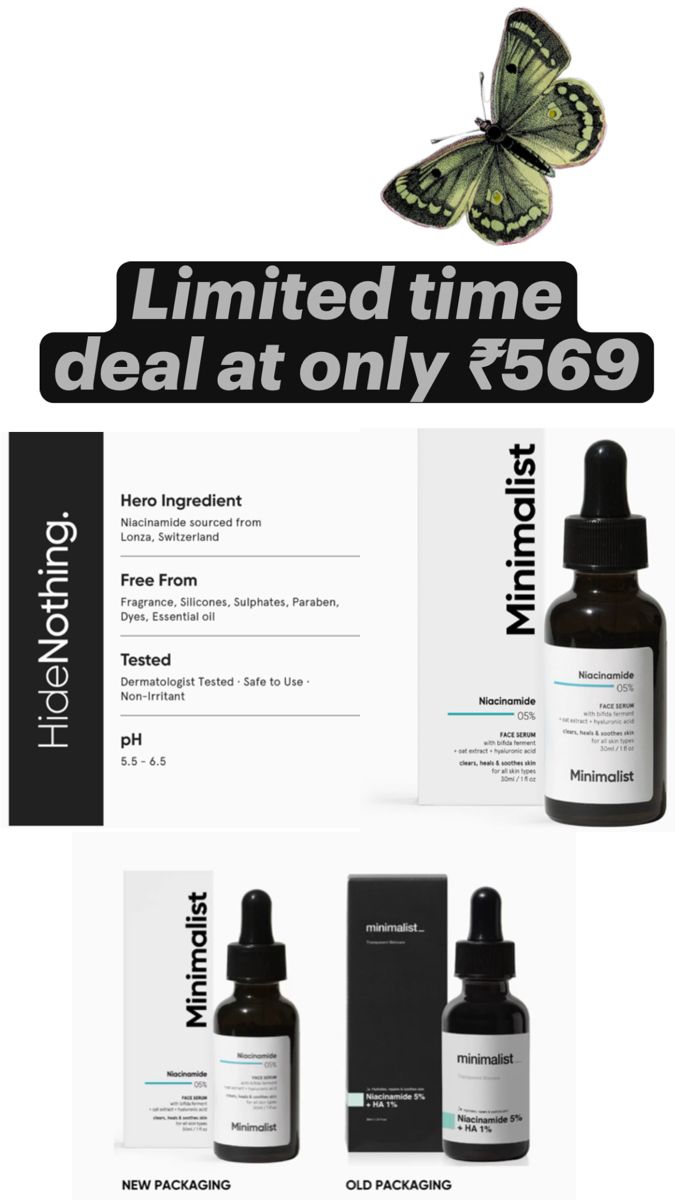 Deal of the day: Minimalist 5% Niacinamide Face Serum for Clear Glowing Skin, Reduces Dullness, Hydrates & Repairs Skin with Vit B3 & Hyaluronic Acid, Day & Night Serum for Dry & Sensitive Skin, For Women & Men,30 ml https://amzn.in/d/5yXsN02 Minimalist Niacinamide, Minimalist Serum, Serum For Dry Skin, Niacinamide Serum, Clear Glowing Skin, Skin Glowing, Night Serum, Deal Of The Day, Dry Sensitive Skin